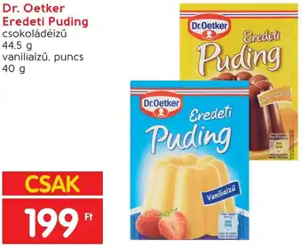Interspar Dr. Oetker Eredeti Puding csokoládéízű 44,5g/vaníliaízű, puncs 40g ajánlat