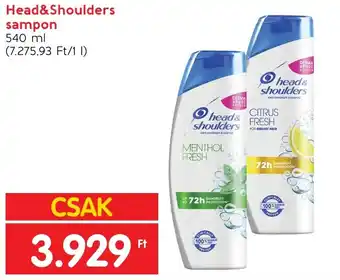 Interspar Head&Shoulders sampon 540 ml ajánlat