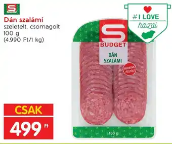 Spar Dán szalámi 100 g ajánlat