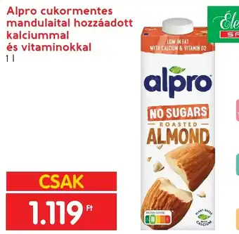 Spar Alpro cukormentes mandulaital hozzáadott kalciummal stb. 1 l ajánlat