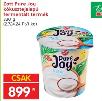 Spar Zott Pure Joy kókusztejalapú fermentált termék 330 g ajánlat