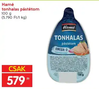 Spar Hamé tonhalas pástétom 100 g ajánlat