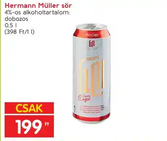Spar Hermann Müller sör 0,5 l ajánlat