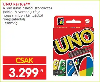 Spar UNO kártya 1 csomag ajánlat