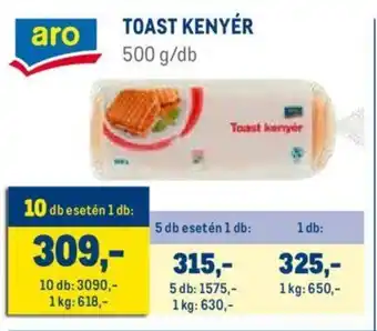 Metro TOAST KENYÉR 500 g ajánlat