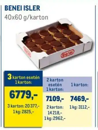 Metro BENEI ISLER 40 x 60 g ajánlat