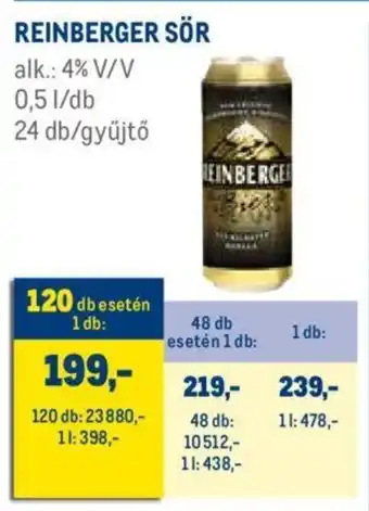 Metro REINBERGER SÖR 0,5 l ajánlat