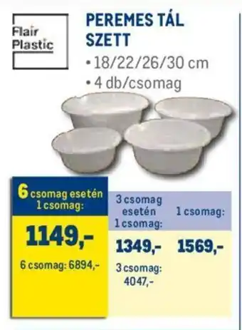 PEREMES TÁL SZETT 4 db
