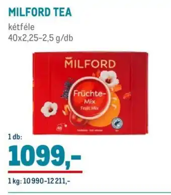 Metro MILFORD TEA 40 x 2,25 - 2,5 g ajánlat