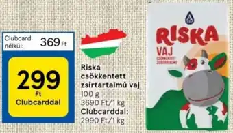 Tesco Riska csökkentett zsírtartalmú vaj 100g ajánlat
