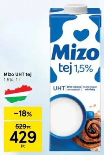 Tesco Mizo UHT tej 1,5%, 1l ajánlat