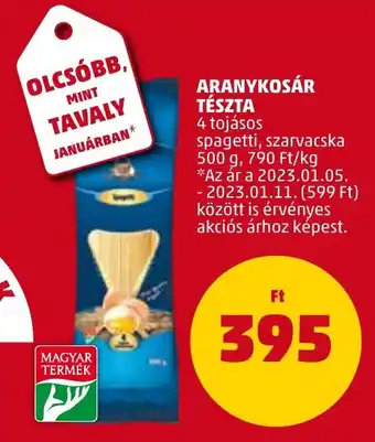 PENNY ARANYKOSÁR TÉSZTA 500g ajánlat
