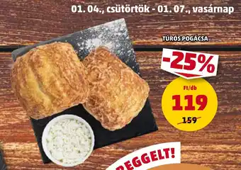 PENNY TÚRÓS POGÁCSA 1db ajánlat