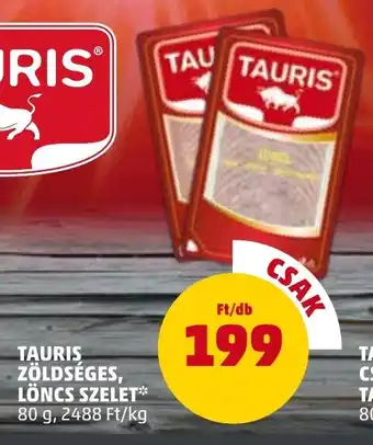 TAURIS ZÖLDSÉGES, LÖNCS SZELET 80g