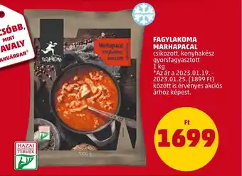 PENNY FAGYLAKOMA MARHAPACAL 1kg ajánlat