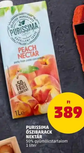 PENNY PURISSIMA ŐSZIBARACK NEKTÁR 1 liter ajánlat