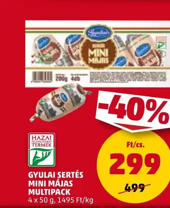 PENNY GYULAI SERTÉS MINI MÁJAS MULTIPACK 4x50g ajánlat
