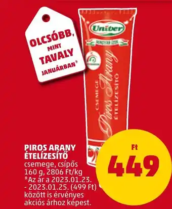 PENNY PIROS ARANY ÉTELÍZESÍTŐ 160 g ajánlat