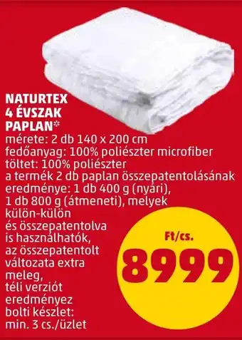 PENNY NATURTEX 4 ÉVSZAK PAPLAN ajánlat