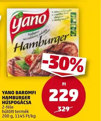 PENNY YANO BAROMFI HAMBURGER HÚSPOGÁCSA 200 g ajánlat
