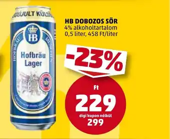 HB DOBOZOS SÖR 0,5 liter