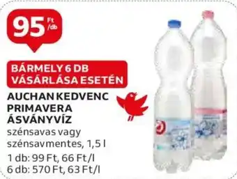 Auchan AUCHAN KEDVENC PRIMAVERA ÁSVÁNYVÍZ 1,5l ajánlat