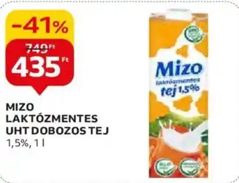 Auchan MIZO LAKTÓZMENTES UHT DOBOZOS TEJ 1l ajánlat