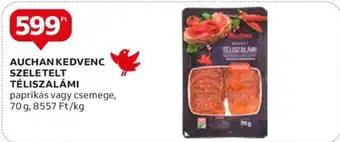 Auchan AUCHAN KEDVENC SZELETELT TÉLISZALÁMI 80g ajánlat