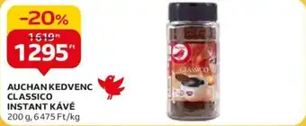 Auchan AUCHAN KEDVENC CLASSICO INSTANT KÁVÉ 200 g ajánlat