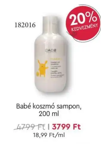 Rossmann Babé koszmó sampon 200 ml ajánlat