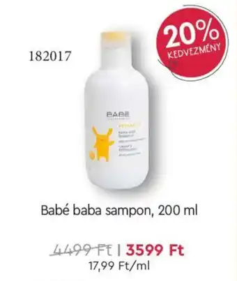 Rossmann Babé baba sampon 200 ml ajánlat