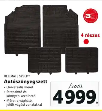 Lidl ULTIMATE SPEED Autószőnyegszett ajánlat