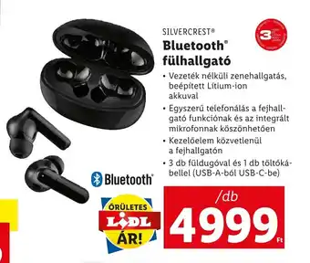 Lidl SILVERCRESTBluetooth fülhallgató 1 db ajánlat