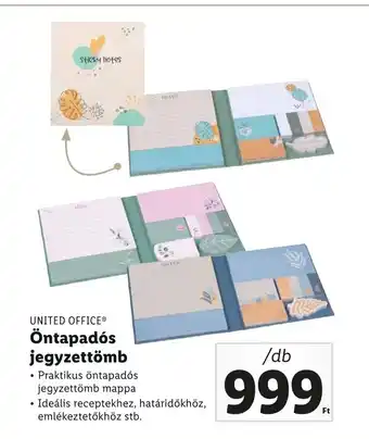 Lidl UNITED OFFICE Öntapadós jegyzettömb 1 db ajánlat