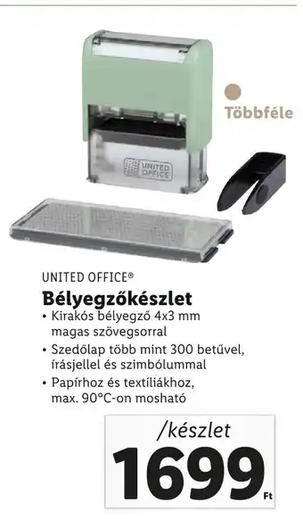Lidl UNITED OFFICE Bélyegzőkészlet ajánlat