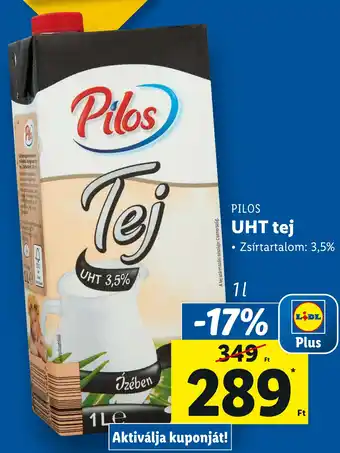 Lidl PILOS UHT tej 1 l ajánlat