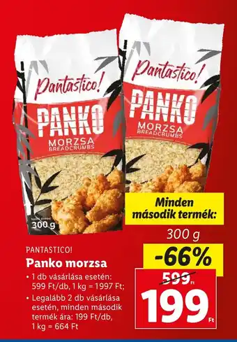 Lidl PANTASTICO! Panko morzsa 300 g ajánlat