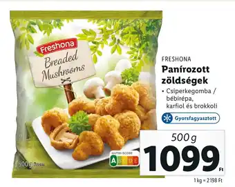 Lidl FRESHONA Panírozott zöldségek 500 g ajánlat