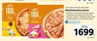 Lidl TRATTORIA ALFREDO FREE FROM Gluténmentes pizza 320 g ajánlat