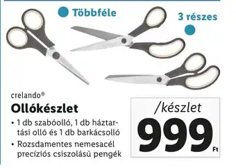 Lidl crelando Ollókészlet ajánlat