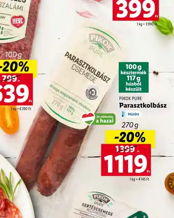 Lidl PIKOK PURE Parasztkolbász 270 g ajánlat