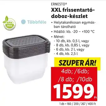 Lidl ERNESTO XXL frissentartó-doboz-készlet 4 - 10 db ajánlat