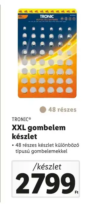 Lidl TRONIC XXL gombelem készlet ajánlat