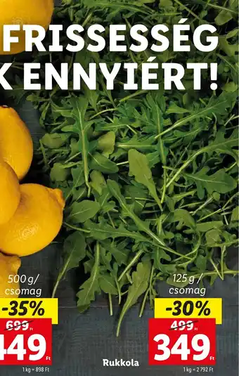 Lidl Rukkola 125 g ajánlat