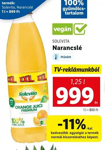 Lidl SOLEVITA Narancslé 1,25 l ajánlat