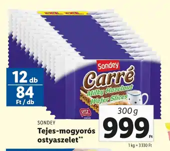 Lidl SONDEY Tejes-mogyorós ostyaszelet 300 g ajánlat