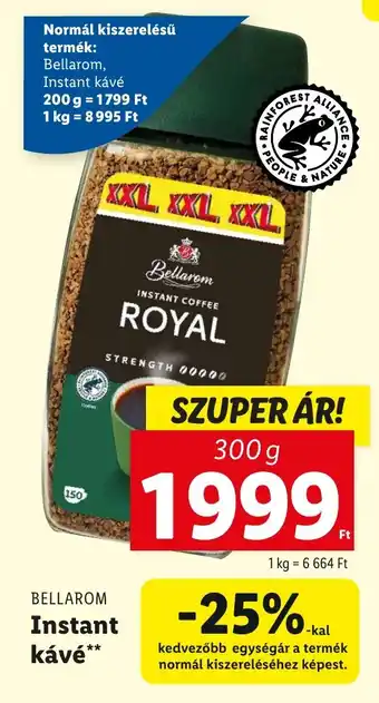Lidl BELLAROM Instant kávé 300 g ajánlat