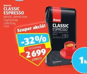 ALDI BRAVOS CLASSIC ESPRESSO 1 kg ajánlat