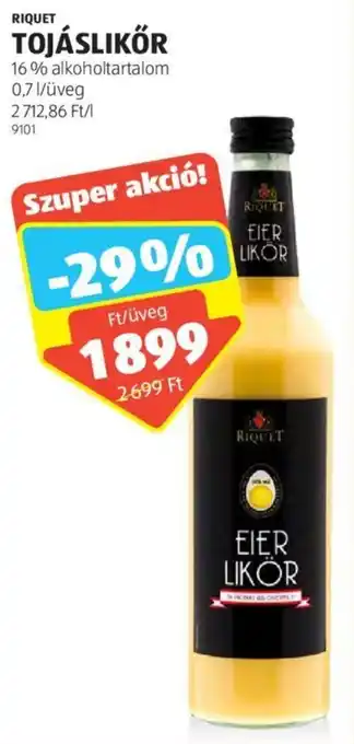 ALDI RIQUET TOJÁSLIKŐR 0,7 l ajánlat