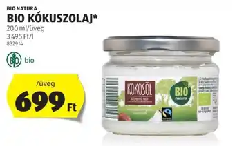 ALDI BIO NATURA BIO KÓKUSZOLAJ 200 ml ajánlat